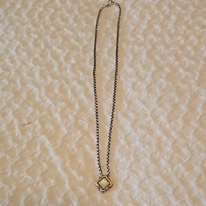 David Yurman Carved Mother of Pearl Quatrefoil  Pendant